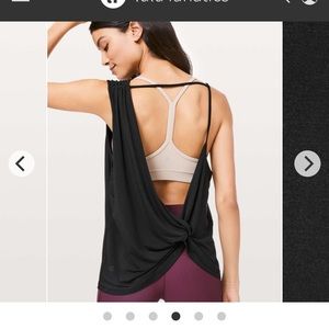 Lululemon dare to drop tank NWOT sz 6 black